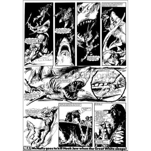 Hook Jaw Retro Comic Page 4 Birthday Present or Gift