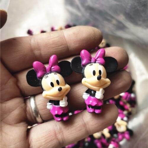 30PCS 4cm Small size Disney Mini Minnie mouse doll model cute cartoon DIY decoration cake decoration
