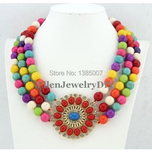 Multicolor 12MM beautiful Necklace,Birthday Gift,beautiful Bead Necklace,Holiday Party Necklace,Wedding Gift,Bridesmaid Necklace