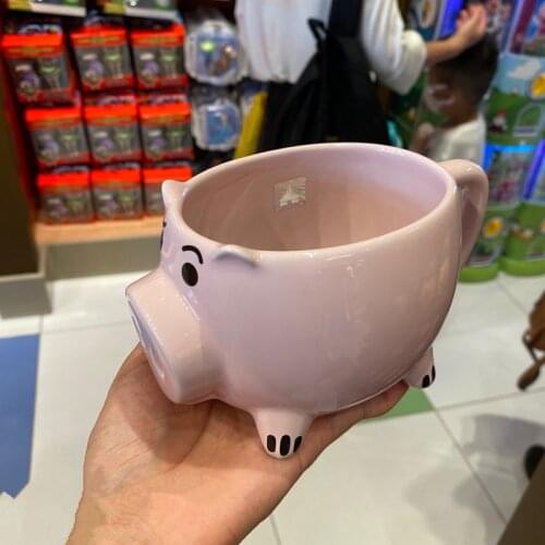 Cartoons Shanghai Disney Toy Story Ham Piggy Cute Pink Mug Ceramic Mug Coffee Cup Decoration Gift AG2316