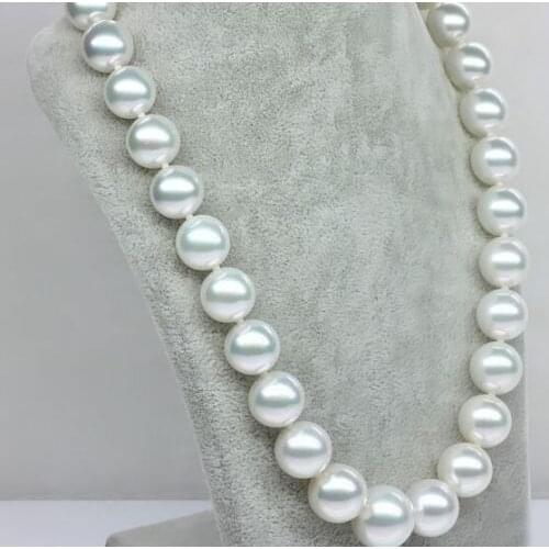 18"10-11mm natural south sea white genuine pearl necklace