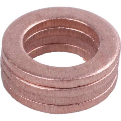 50 Pcs Copper Crush Washer Flat Seal Ring Fitting 6mm x 10mm x 1mm
