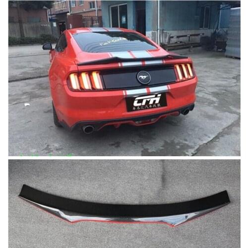 High quality Carbon Fiber/ABS primer Car Rear Trunk Lip Spoiler Wing Fits For Ford Mustang 2015 2016 2017 2018