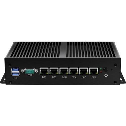 6*LAN Gigabit Mini PC no-fan Core i3 7100U 6006U Celeron 3955U 3855U Router Firewall Linux Windows 10 Fanless Industry Computer