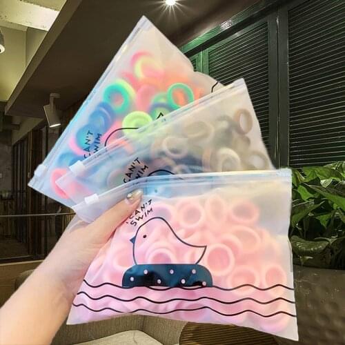 50pcs/Pack Children Colorful Nylon Small High Elastic Hair Tie Cute Kids Ponytail Holder Rubber Band Girls Hair Band Accessories