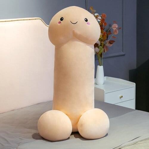 30-80CM Kawaii Sex Plush Toy Soft Stuffed Long Penis Pillow Funny Simulation Sleeping Cushion Valentines Day Gift For Girls Boys