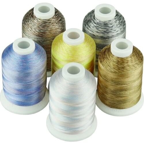 Simthread 6 Multi-colors Embroidery Thread for machine/hand embroidery quilting overlocking seaming thread on any home machine