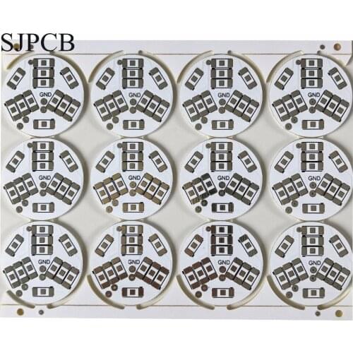 SJPCB Round PCB in Panelization with 5mm or 10mm Border Crack Edge Circuit Board