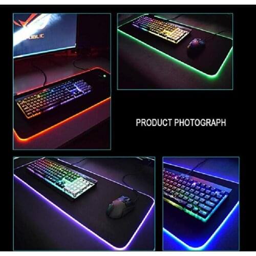 LED Luminous Mouse Pad New Fashion Game Keyboard Pad Game Mouse Pad Boyfriend Birthday Gift Classic and Practical Good Touch