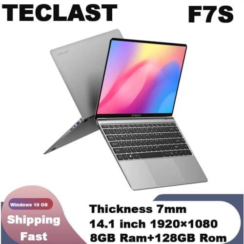 Teclast F7S Notebook 14.1 ''Windows 10 Intel N3350 Dual Core 2.4GHz 8 GB RAM 128 GB SSD 2.0MP front Camera 7 hour mix-use Laptop