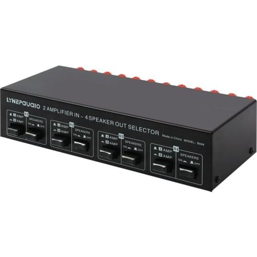 JABS 2 Input 4 Output Power Amplifier and Speaker Switcher Speaker Switch Splitter Comparator Without Loss of Sound Quality