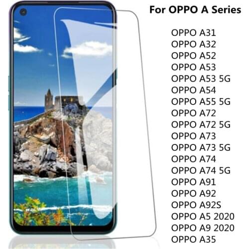 Actutech Tempered Glass for OPPO A91 A72 A73 5G A92 A5 A9 2020 Screen Protector for OPPO A53 A52 A54 A55 A32 A31 A74 Glass