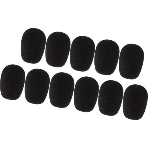 11Pcs Mini Condenser Conference Mic Windscreen Foam Protection Cover Black