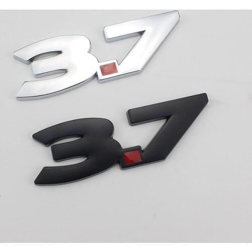 1 Pcs 3D Metal 3.7 Logo Badge Auto Emblem Decals Car Stickers for 3.7 Infiniti Q50 Q30 Q70 G25 QX60 QX70 FX35 FX37 Car-Styling