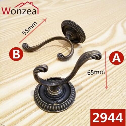 1pc Wall Door Zinc Alloy Antique Bronze Hooks Wall Door Clothes Coat Hat Hanger Kitchen Bathroom Rustproof Towel #2944