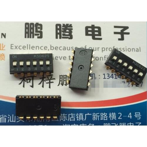 1PCS Japan OTAX KSD62S patch 2.54mm pitch dial code switch 6-bit key type flat dial code