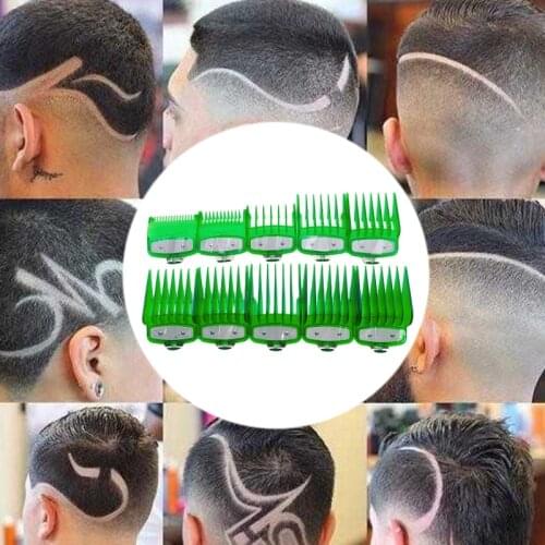 10PCS Barber Shop Styling Guide Comb Hair Trimmer Clipper Oil Head Limit Comb