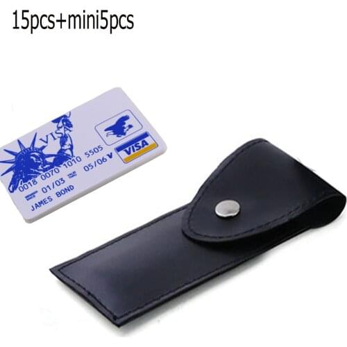 15pcs Lock Set with 5pcs Mini Lock pik Broken Practice Tools Stainless Steel Locksmith Tool for Training