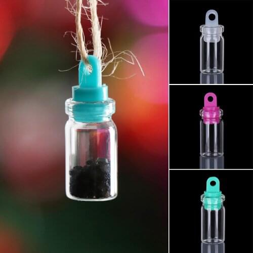 Hot Sale 5/10pcs Drift Bottle Glass Jars Decoration DIY Containers Vials Ornaments Cork Stopper Mini Rainbow Wishing Bottle