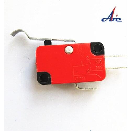 5pcs V-154-1C25 long handle roller Snap Action Push Button SPDT Momentary On-Off Micro Limit Switch 15A 250V Red/Black
