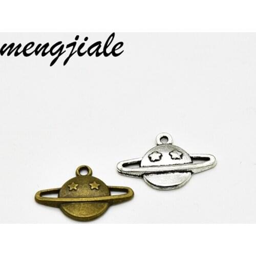 50pcs Hot sell zinc alloy metal Saturn Star charms fit DIY handmade Jewelry Bracelet Pendant Accessories making 20*13mm