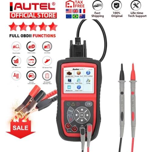 Autel AutoLink AL539 OBDII Electrical Test Tool Auto AL 539 OBD2 Scanner Internet Update Voltage Circuit Start Tester PK AL539B
