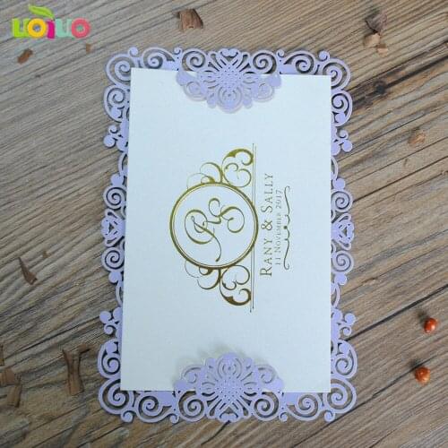 Free shipping 50set inc260 New Laser Cut menu Wedding Invitations Elegant Wedding Invitation Cards