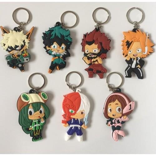 Hero Academia Fashion Anime Key Chain PVC Figure Keyring Cartoon Keychain Keyholder Birthday Gifts Unisex NEW