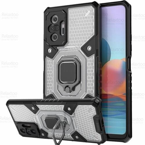 Armor Shockproof Case For Xiaomi Redmi Note 10 Pro 10s Note10 4G 5G Redmy Not 10Pro Camera Protection Magnetic Ring Cover Coque