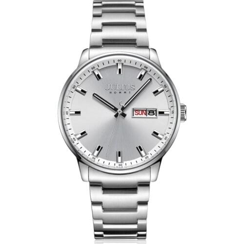 Real Multi-function Mens Watch Hours Japan Mov't Clock Business Bracelet Stainless Steel Sport Boys Birthday Gift Julius Box