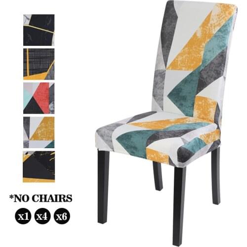 Chair Covers Stretch Dining Chairs Covers Jacquard Removable Washable Chair Slipcover for Dining Room,Kitchen Elastic Chair Seat