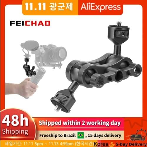 Dual Ball Head Magic Arm Mount Adapter with 1/4'' Screw for Sony DSLR Camera Fill Light 6KG Load Articulated Support for Monitor