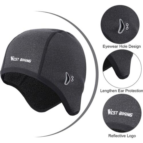 Fleece Cycling Caps Waterproof Bike Hats Winter Thermal Bicycle Cap Snow Road Bicycle Hats Sports Warm Cycling Headwear Unisex
