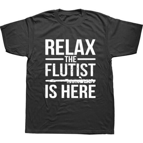 Funny Flute Player Flutist Evolution Unisex Graphic Fashion New Cotton Short Sleeve T Shirts O-Neck Harajuku T-shirt