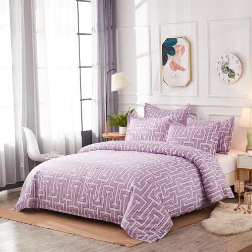 Geometric Pattern Comforter Bedding Sets King Full Queen Size Bedding Set 2/3Pcs Duvet Cover Set with Pillowcases