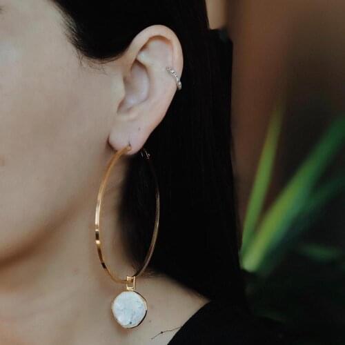 GULCE DERELI, PEARL EARRINGS, HOOP EARRINGS, CHARM EARRINGS, GIFT BOX, GOLD/SILVER PLATED