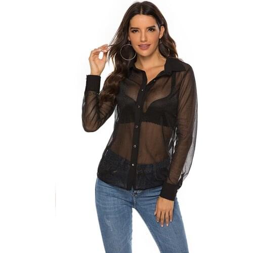 Hengsong Women's Transparent Shirts