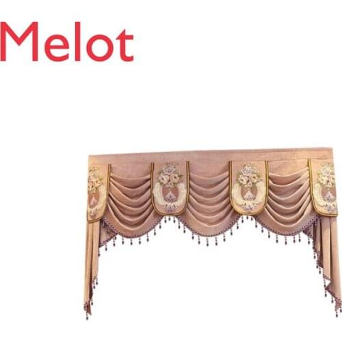 Exquisite 1 Piece Pelmet Valance Europe Luxury Home Decor Valance Curtains for Living Room Window Curtains for Bedroom Curtains