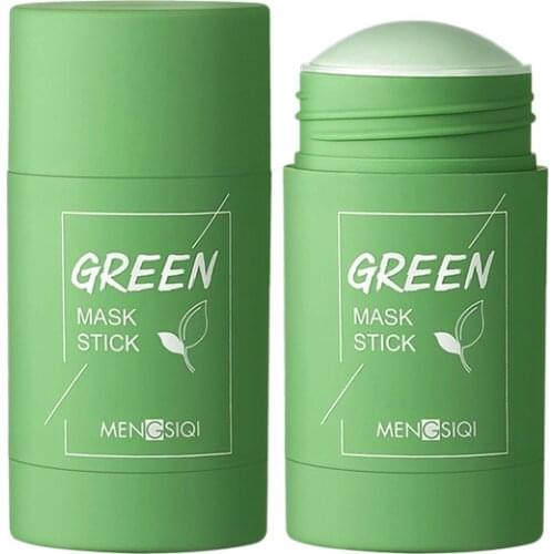 Green Tea Deep Cleansing Mud Mask Oil Control Anti-Acne Eggplant Solid Masks Purifying Clay Stick Mask Moisturizing Skin Care