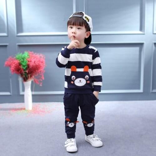 BOTEZAI Fashion Spring Boys Clothes Long Sleeve Sport Suits Children Clothing Sets T-shirt+Pants 2 Pcs Girls Clothes Set Outfits