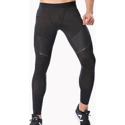 Males Bodyboulding tights Mens Compression Pants printing Fitness tights Elastic Trousers men gym running sport leggings mens