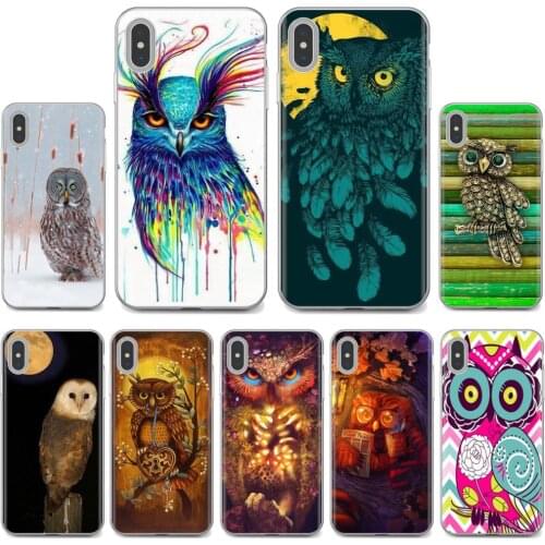 For Samsung Galaxy A10 A30 A40 A50 A60 A70 a12 a31 a41 a51 a71 a20e a21s M30 Soft Cover Multiple Lovely Cartoon Owls Glossy