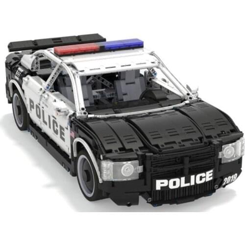 Science and technology machinery gear building block small particle MOC US captain US police e car assembly toy static display