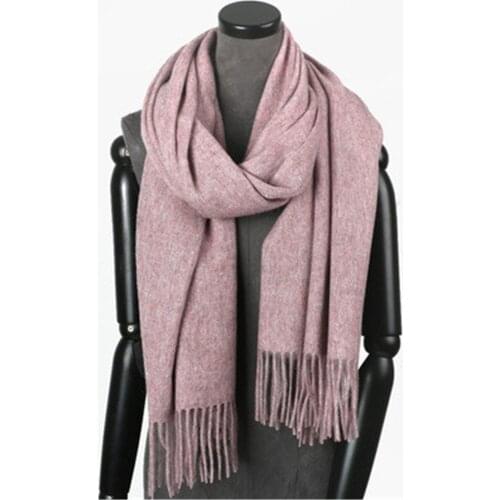 New arrival pure wool women solid fashion korean style thick scarfs shawl pashmina 7color long tassel 70x200cm