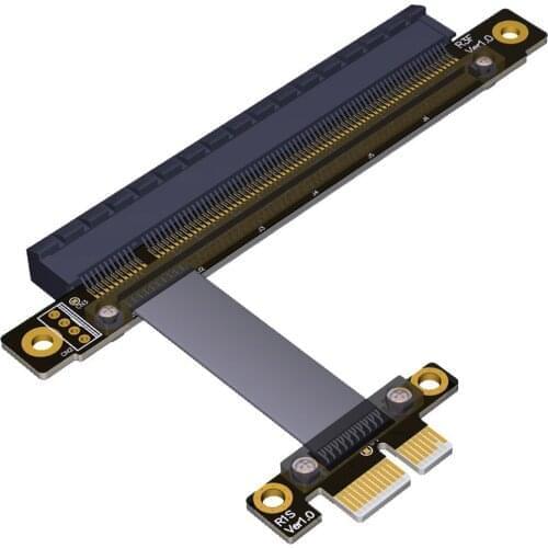 CY PCI-E Gen3.0 1x To 16x Riser Cable 30cm PCI-Express PCI-E X16 Extender Right Angled Elbow Design