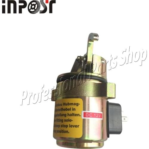 Fuel Shut Off Solenoid 04170534R for Deutz BF4M1011F Bobcat Skid Steer Loader 12Vdc