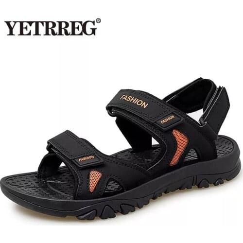 Fashion Men Gladiator Sandals Summer Outdoor Comfortable Mens Sandals Handmade Men Beach Sandals Soft Bottom Mens Sandals 39-48
