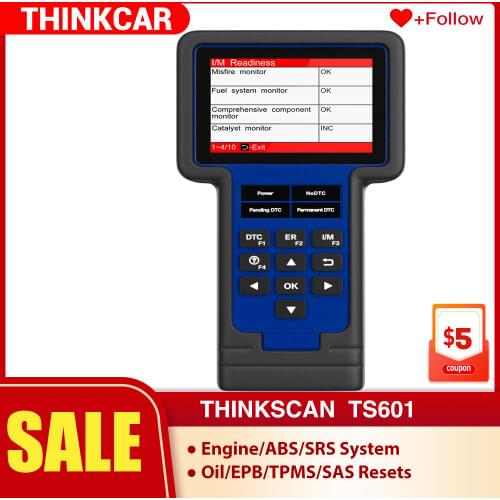 Thinkcar ThinkScan 601 obd2 code reader scanner for Engine ABS Airbag SRS with 4 Reset Function TS601 PK NT614 diagnostic tool