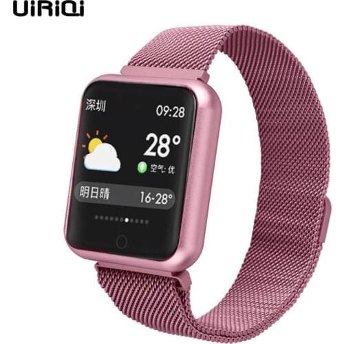 UiRiQi Smartwatch IP68 Smart Watch Women Fitness Bracelet Activity Tracker Heart Rate BP Monitor For ios Android apple iPhone 6
