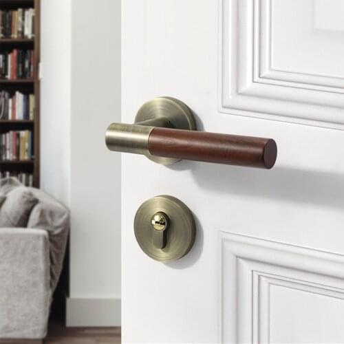 Bedroom Silent Security Door Locks European Style Zinc Alloy Door Handle Lock Indoor Mute Split Locks Home Hardware Accessories